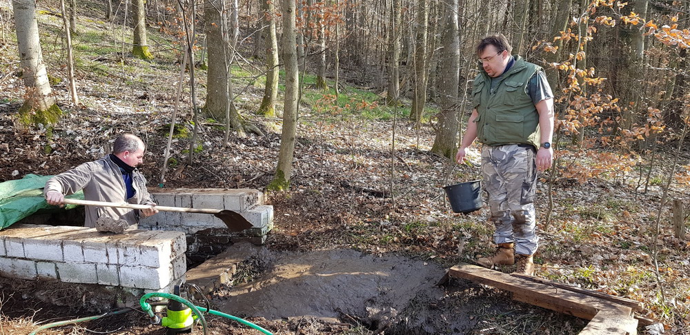 Oprava studánky Dobrá voda II