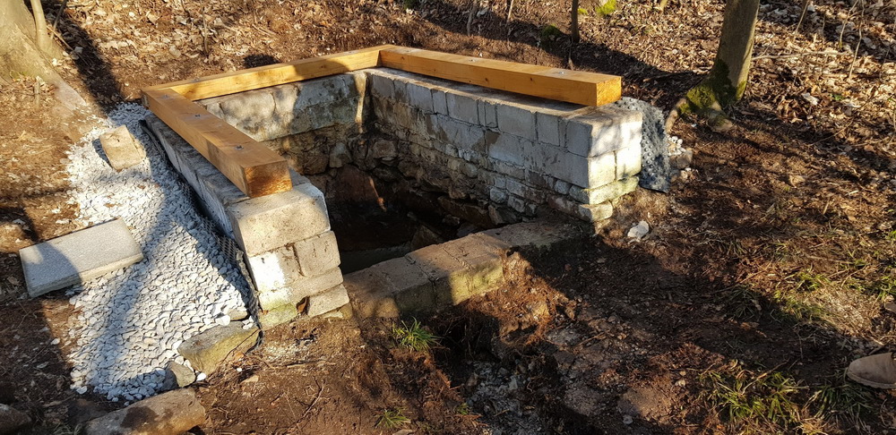 Oprava studánky Dobrá voda II