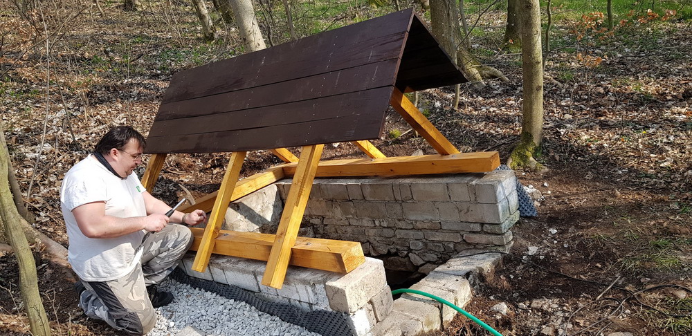 Oprava studánky Dobrá voda II