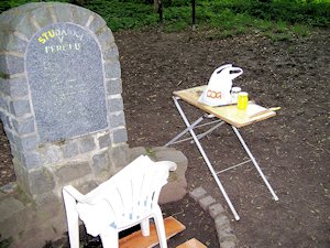 Oprava nápisu studánka V Perglu